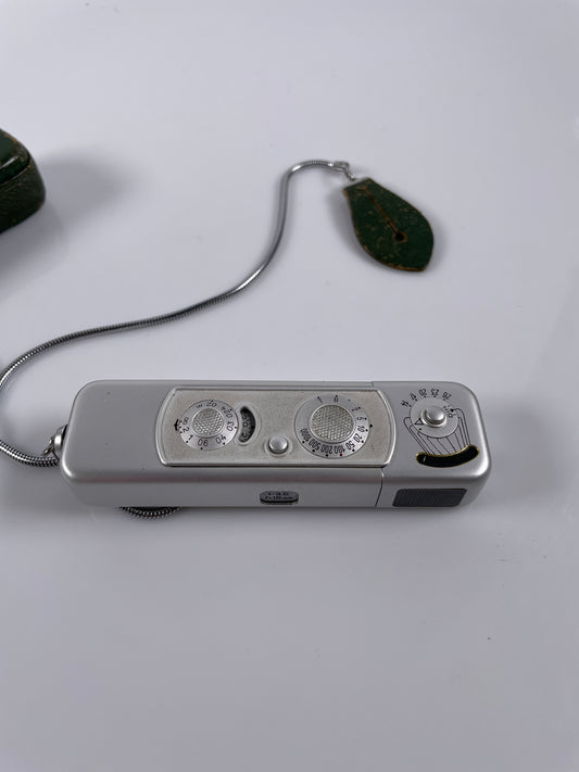 Minox Subminiature Mini Spy Film Camera with Green leather case