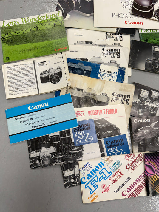Canon Instruction Manual Booklet lot