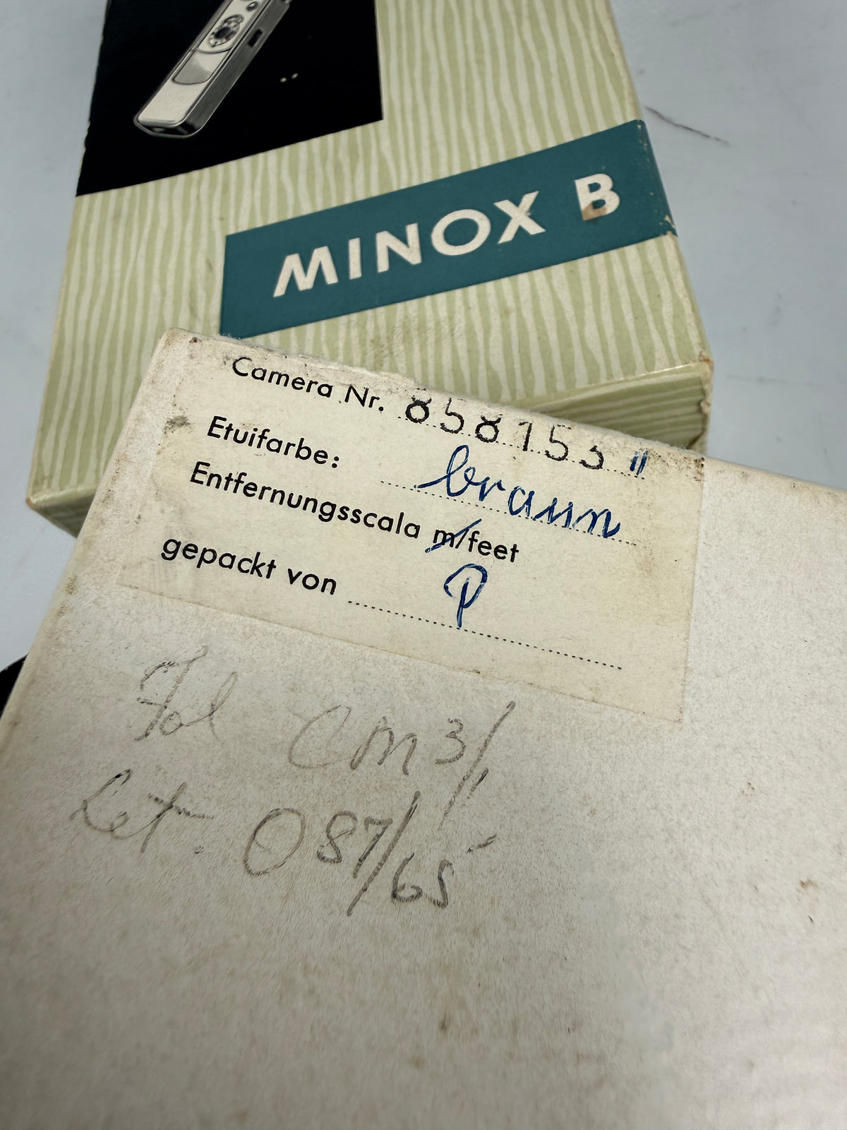 Minox B Subminiature Camera Complete Box Papers Case Chain