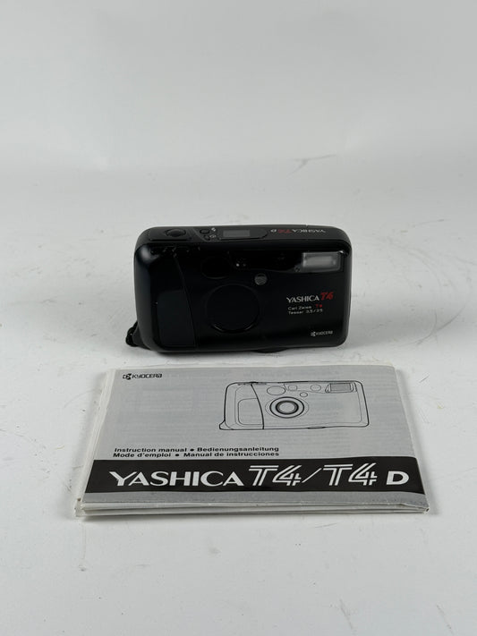 Yashica T4D T* Carl Zeiss 35mm F3.5 Len Camera black