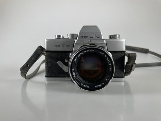 Minolta SRT-101 Camera with a MD Rokkor-PF 58mm f1.4 Lens