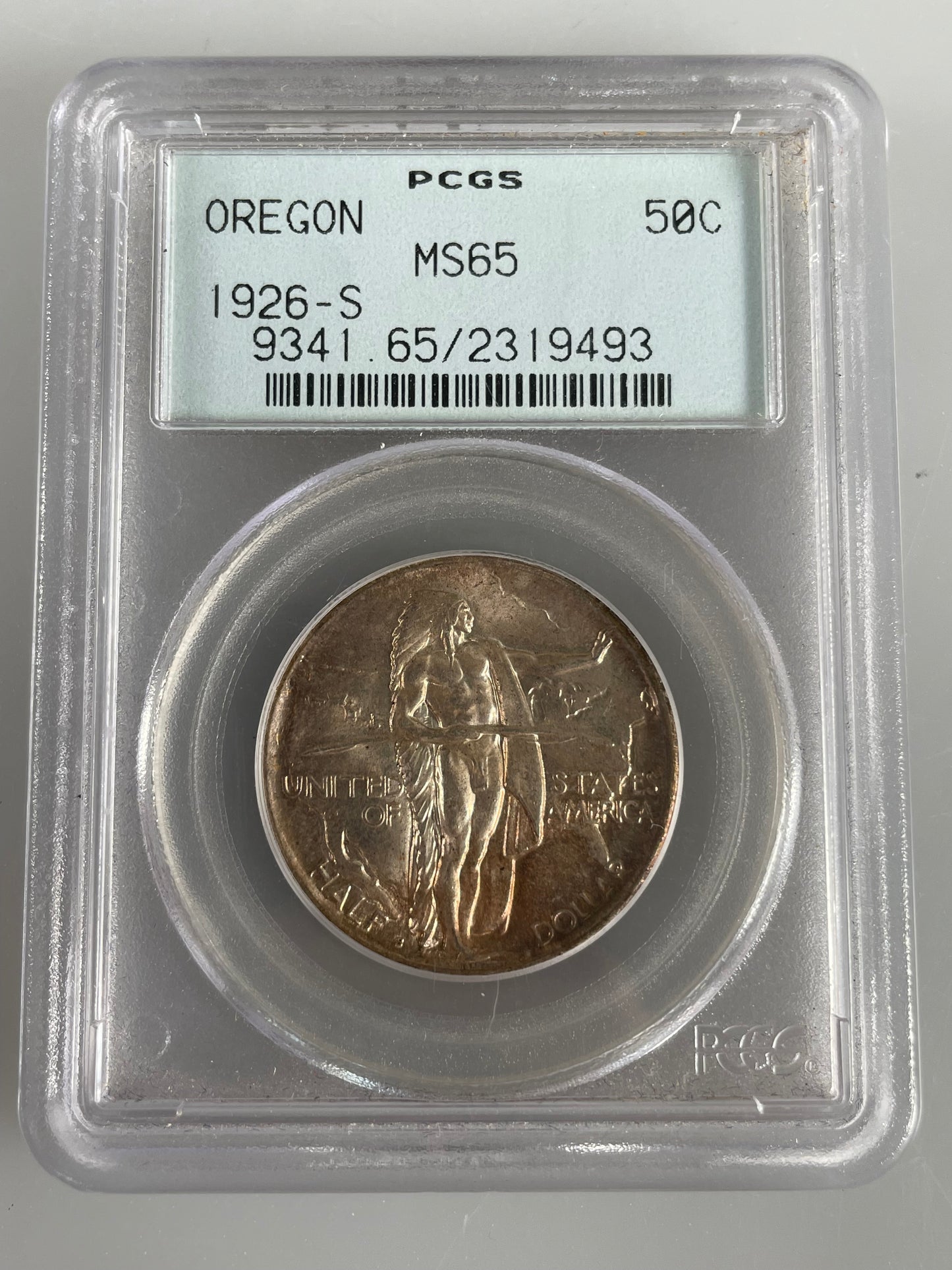 1926-S Oregon commemorative Half Dollar PCGS MS65