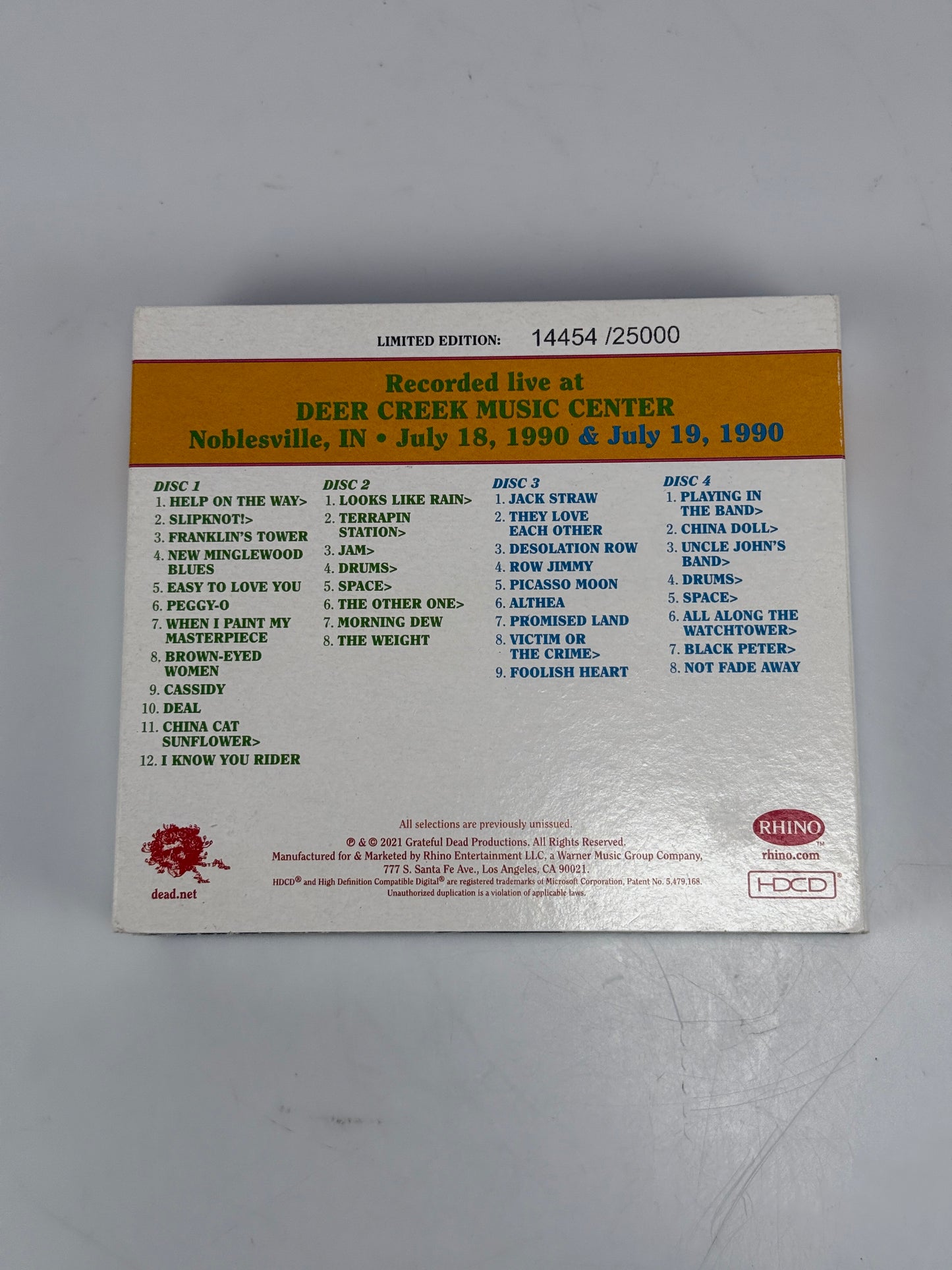 GRATEFUL DEAD ~ Dave's Picks Vol 40 ~ 7/18 & 19/1990 Noblesville, IN