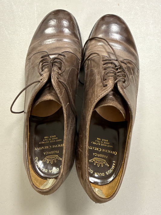 OFFICINE CREATIVE Size 42 Brown Leather Oxford Shoes