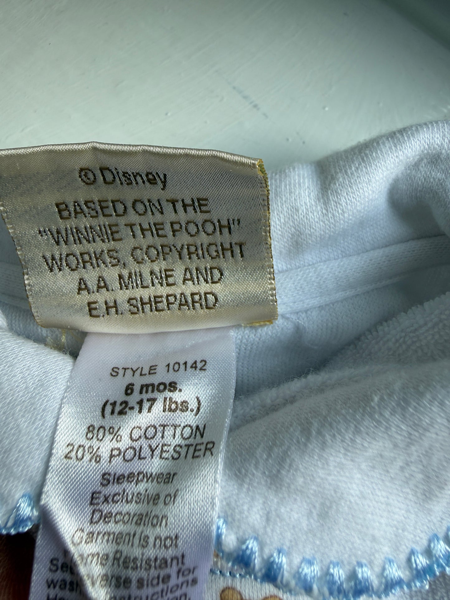 Vintage Classic Pooh Winnie The Pooh One Piece 6 months (12-17 lbs) RARE Disney