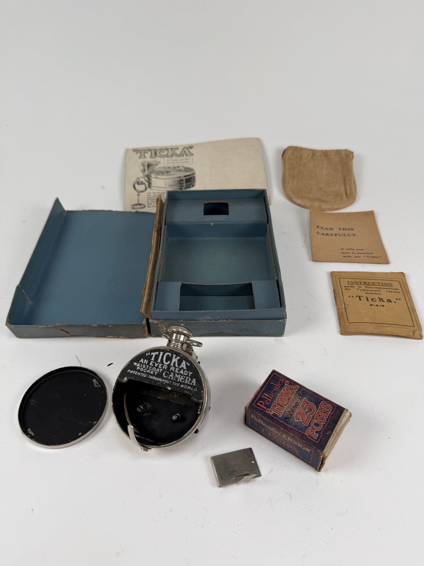 TICKA Camera Watch Camera Pocket Watch with Viewfinder Original Box and film