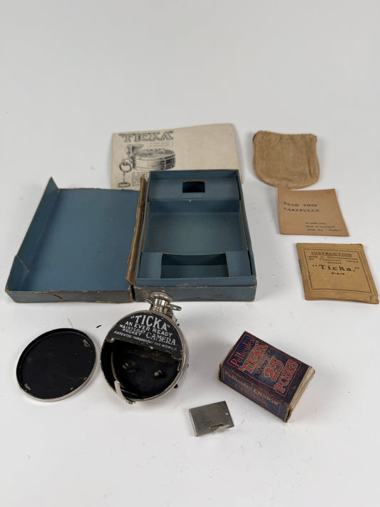 TICKA Camera Watch Camera Pocket Watch with Viewfinder Original Box and film
