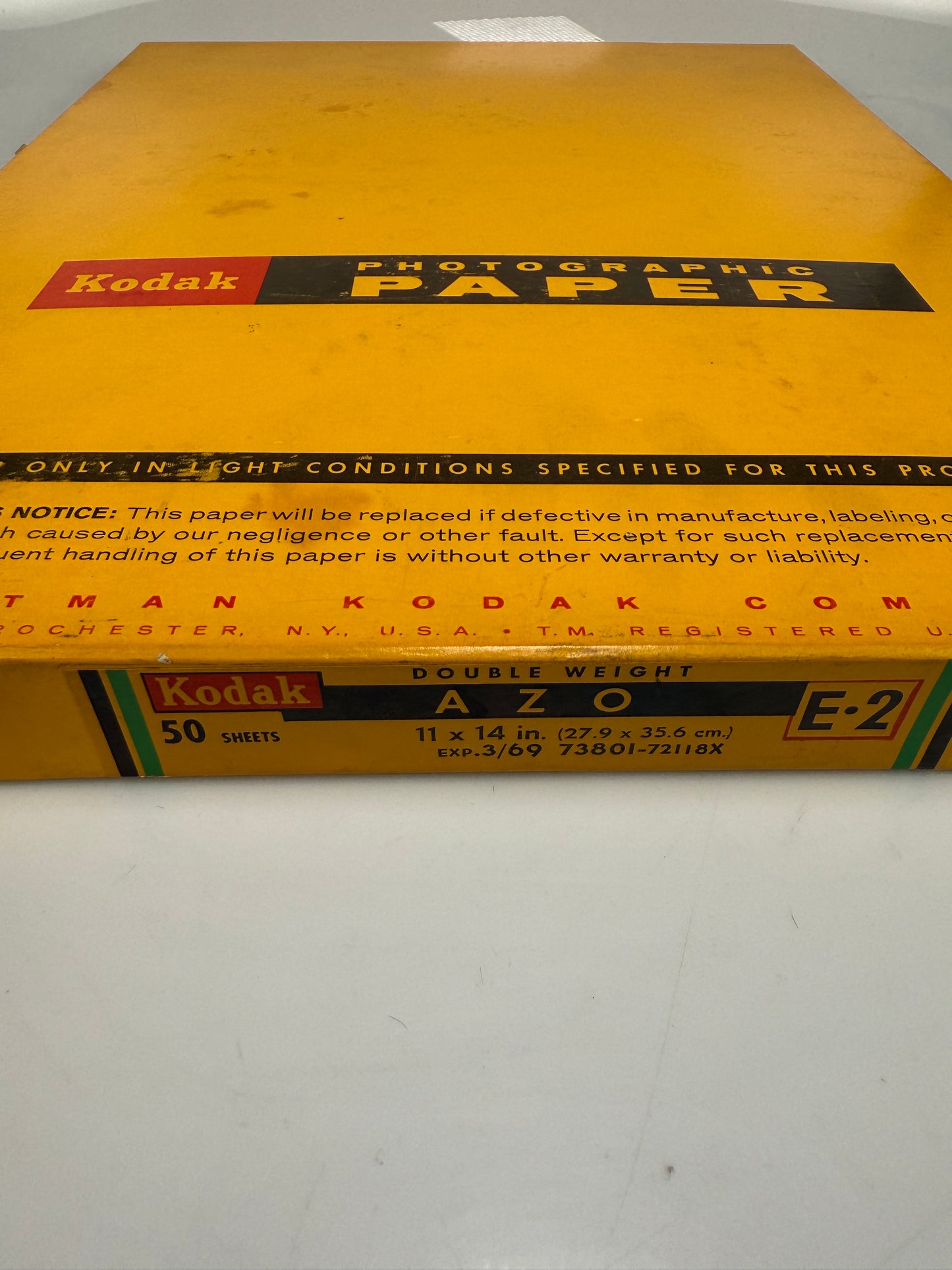 Kodak Azo E2 B&W Paper - 11x14, 50 sheets, SEALED double weight