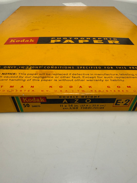 Kodak Azo E2 B&W Paper - 11x14, 50 sheets, SEALED double weight