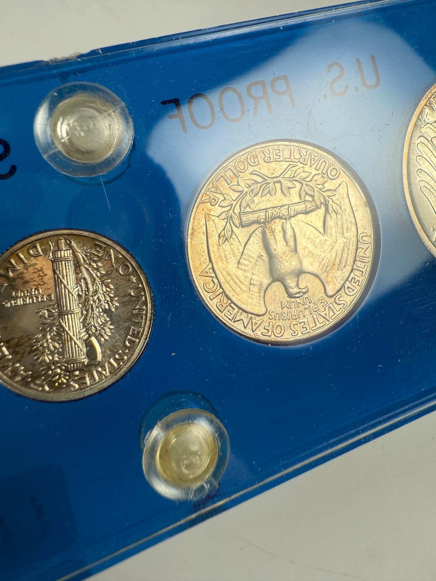 1940 US Mint Silver PROOF Set Gem Coins Blue Capital Holder Display Box