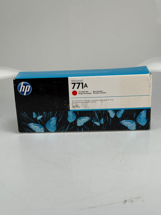 HP 771A Chromatic Red ink cartridge B6Y16A New  OEM Genuine Sealed- 2021