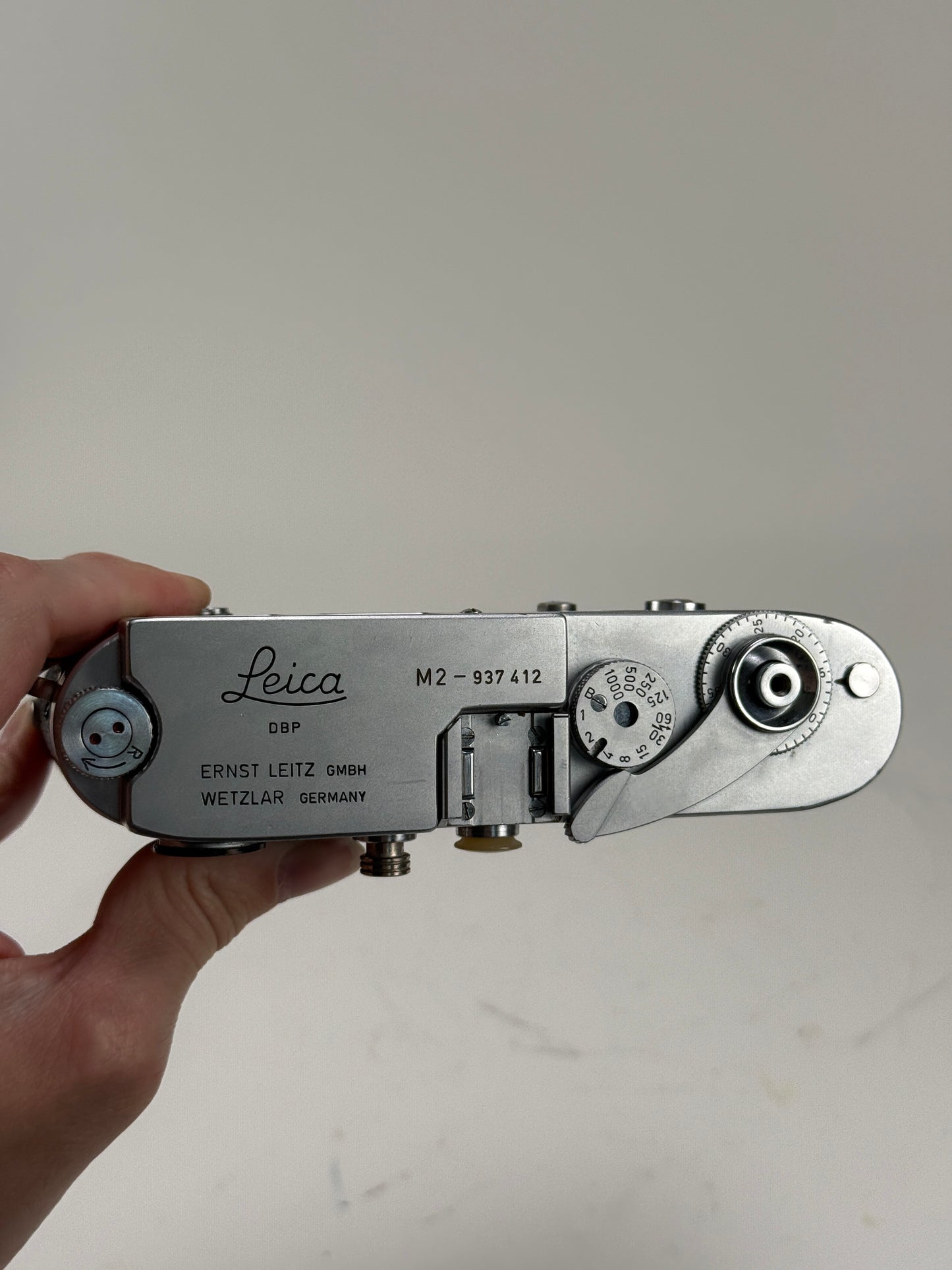 Leica M2 button rewind Chrome 35mm rangefinder film camera body YYE CLA