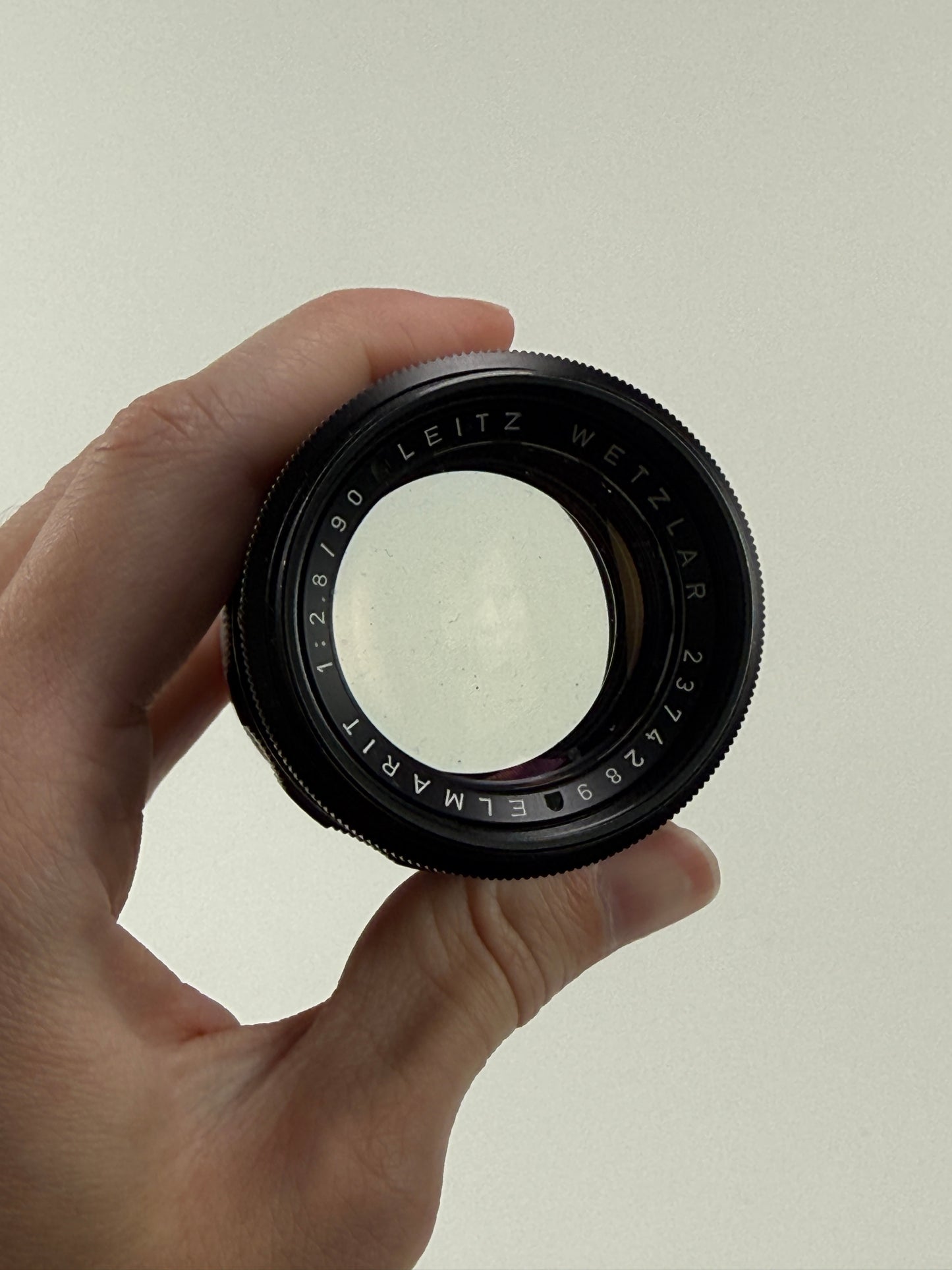 Leica 90mm f2.8 Elmarit Black M mount lens
