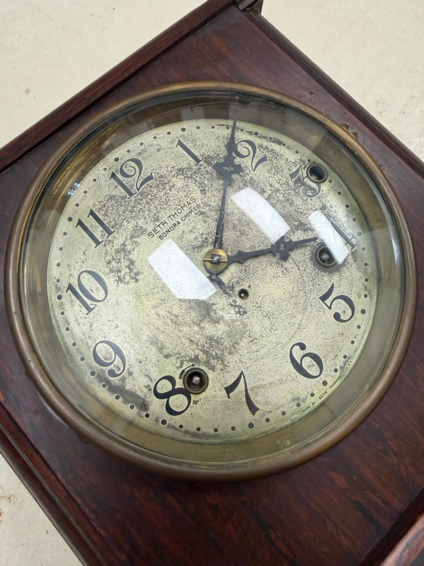 Antique Seth Thomas 4 Bell Sonora Chime Mantel Clock 8-Day