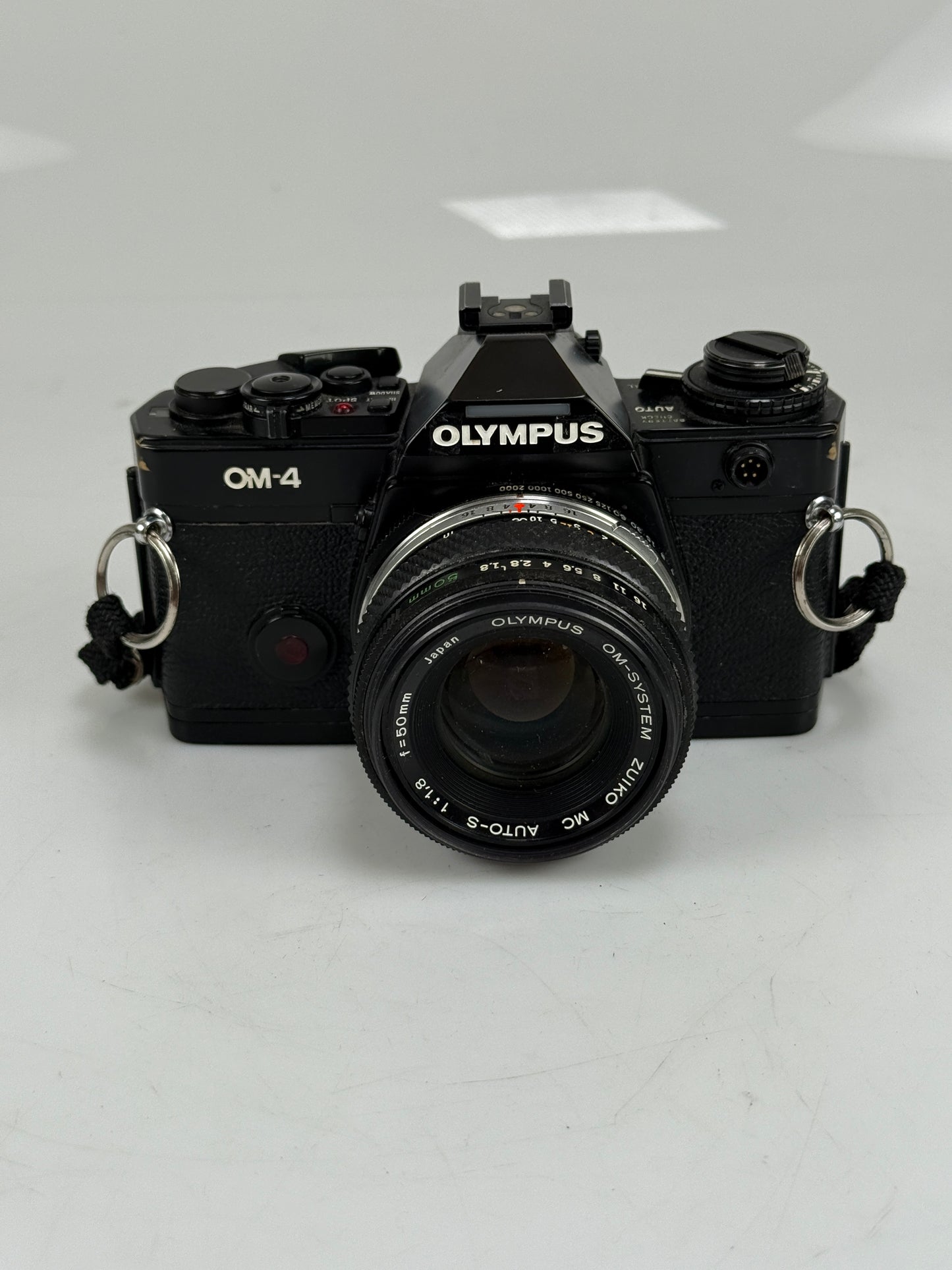 Olympus OM-4 black 35mm SLR Camera Kit with 50mm f1.8 Lens
