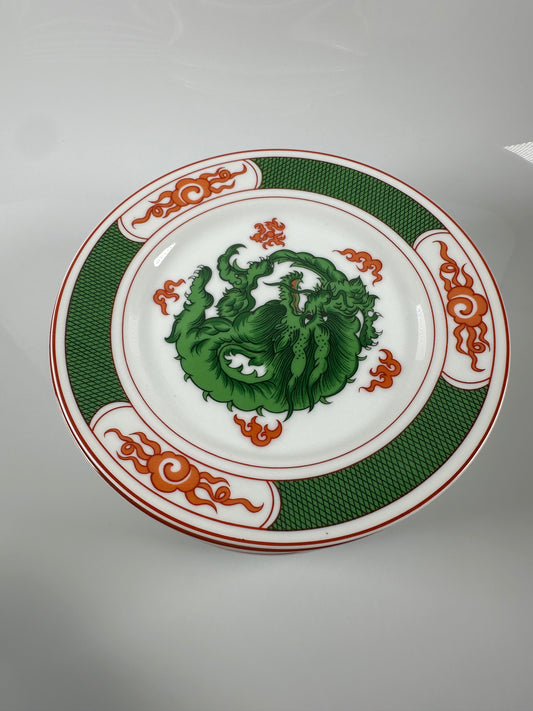 Fitz & Floyd Dragon Crest set of 10 SALAD Desert PLATES , 7 1/2”