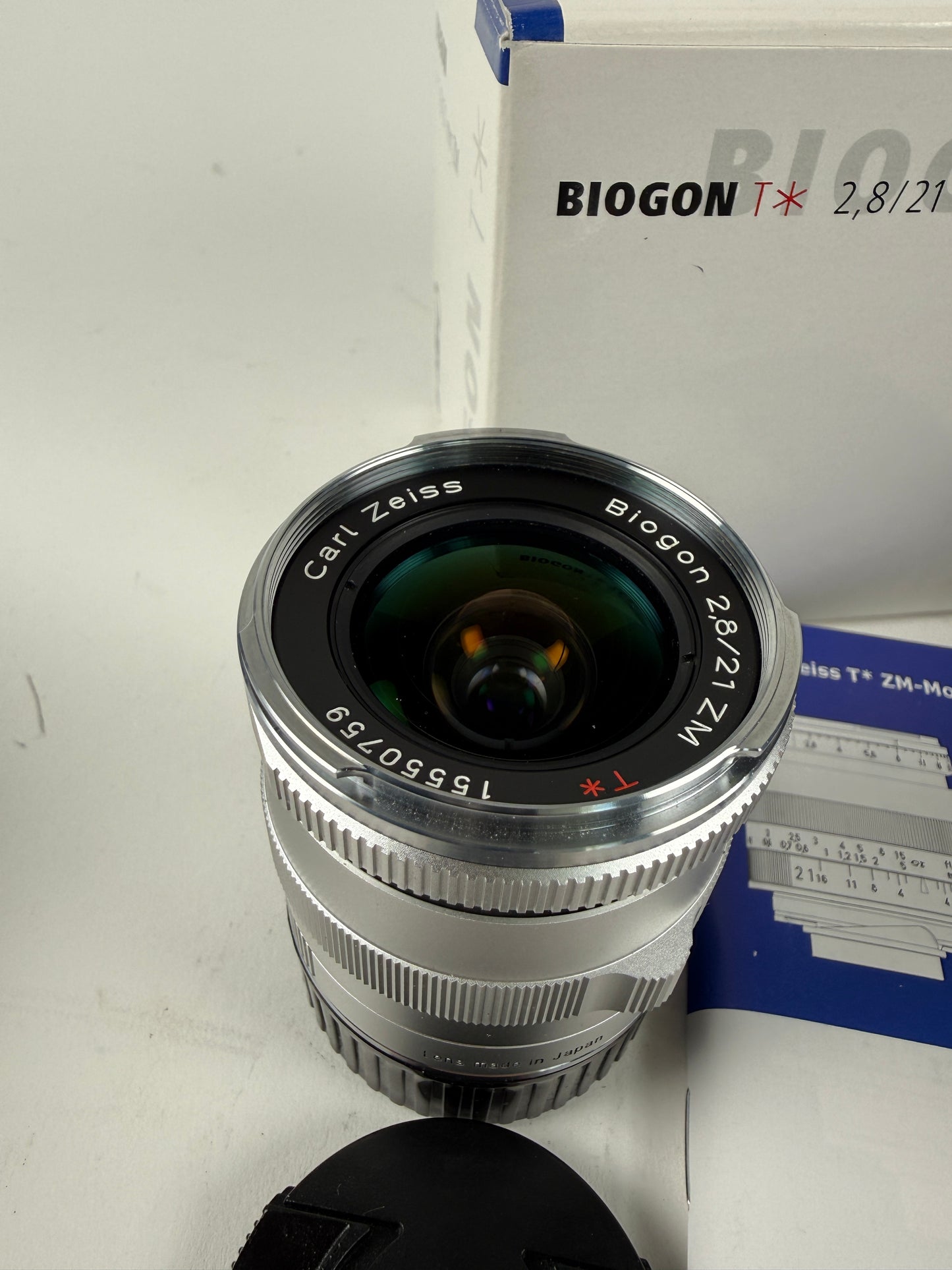 Zeiss 21mm f2.8 Biogon T* ZM Lens Leica M Mount Silver