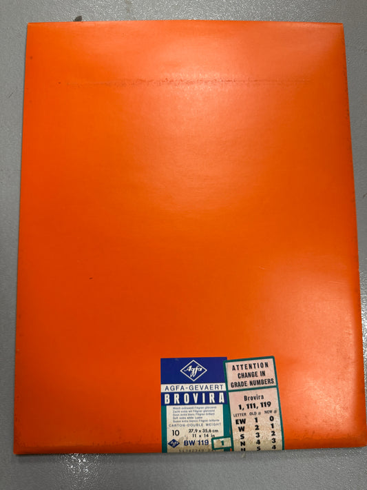 Agfa Brovira Photo Paper 10 Sheets 11x14 inch BW 119 1