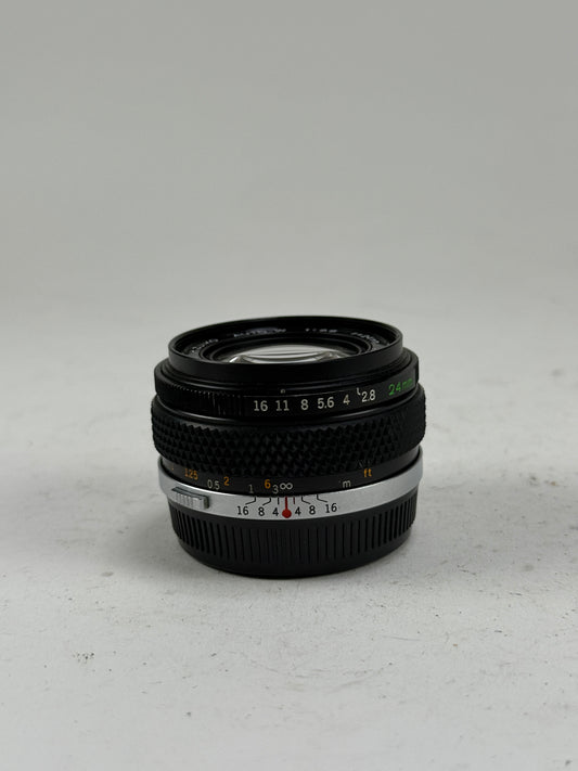 Olympus OM-System Zuiko MC Auto W 24mm f2.8 MF lens