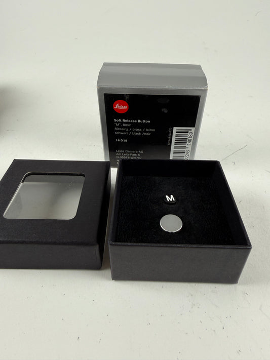 Leica M-System Soft Release Button 8mm Black with "M" logo #14018