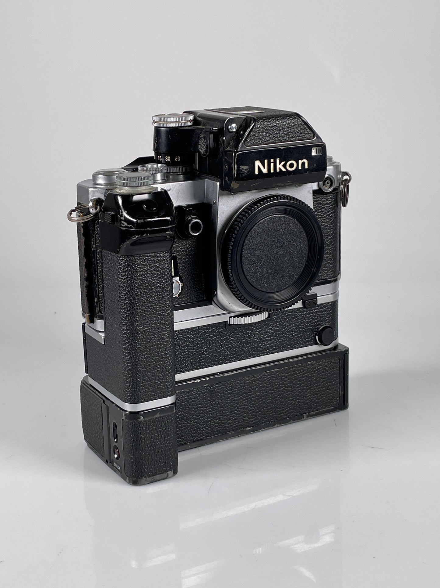 Nikon F2 Photomic SLR Film Camera silver with MD-2 and MB-1 motor