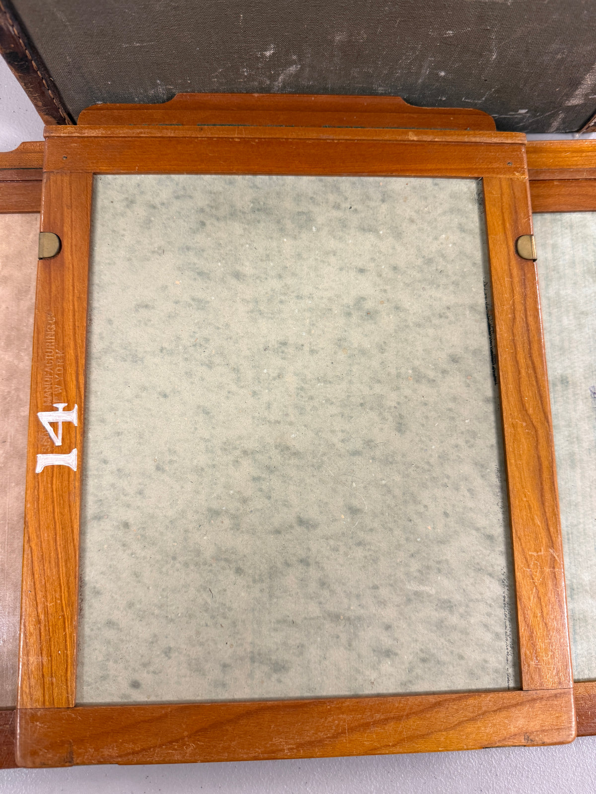 Scovill Manufacturing Optical Company Folding Plate Glass Holder set of 3 RARE