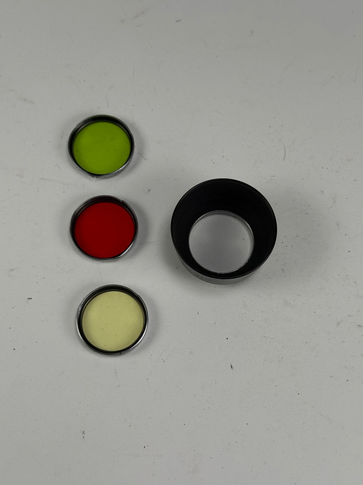 Kenko 32mm A32 Camera Lens Filter and hood set red, yellow, green
