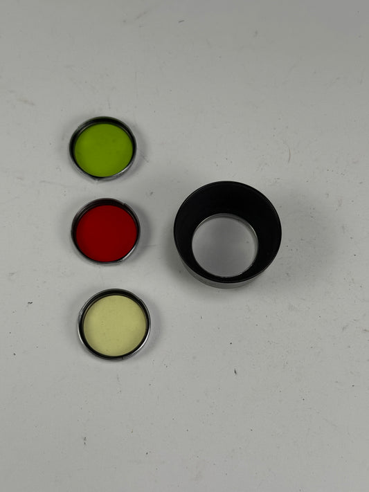 Kenko 32mm A32 Camera Lens Filter and hood set red, yellow, green