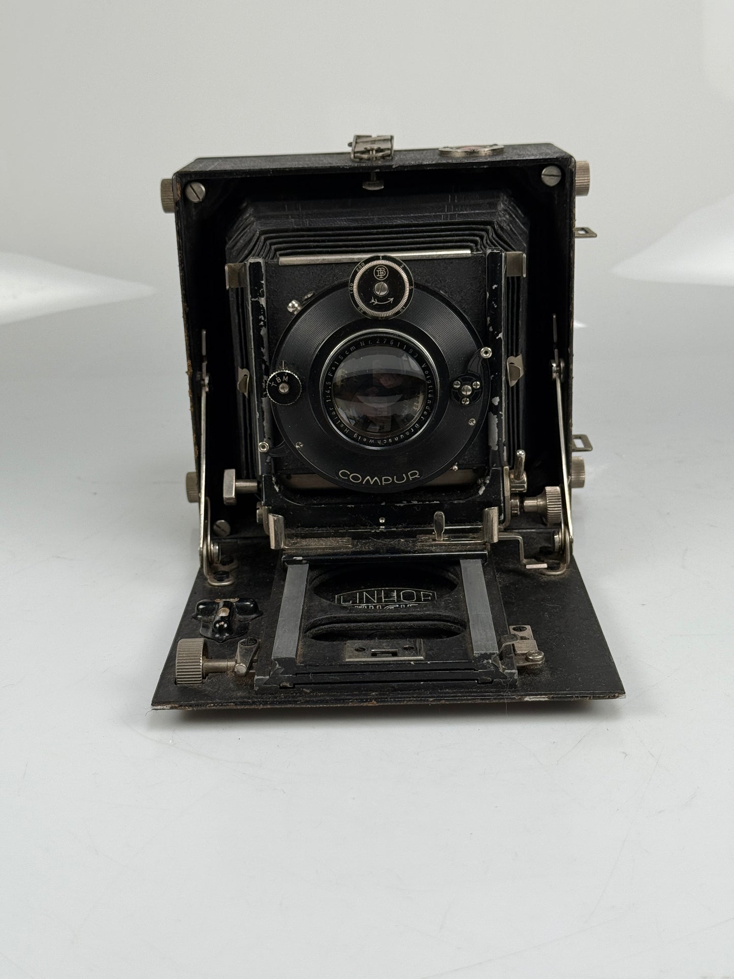 Linhof Munchen Technika / Standard 3 1/4 x 4 1/4 Camera w/ Voigtlander Heliar 15cm f4.5 lens