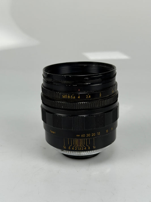 Taika Harigon 58mm f1.2 Exakta mount camera lens RARE