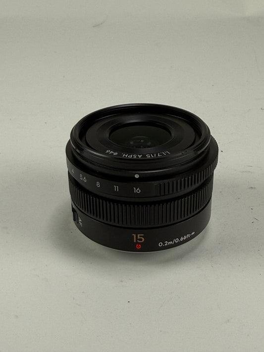 Panasonic Leica DJI 15mm f1.7 Lens for MFT Micro Four Thirds Mount Cameras