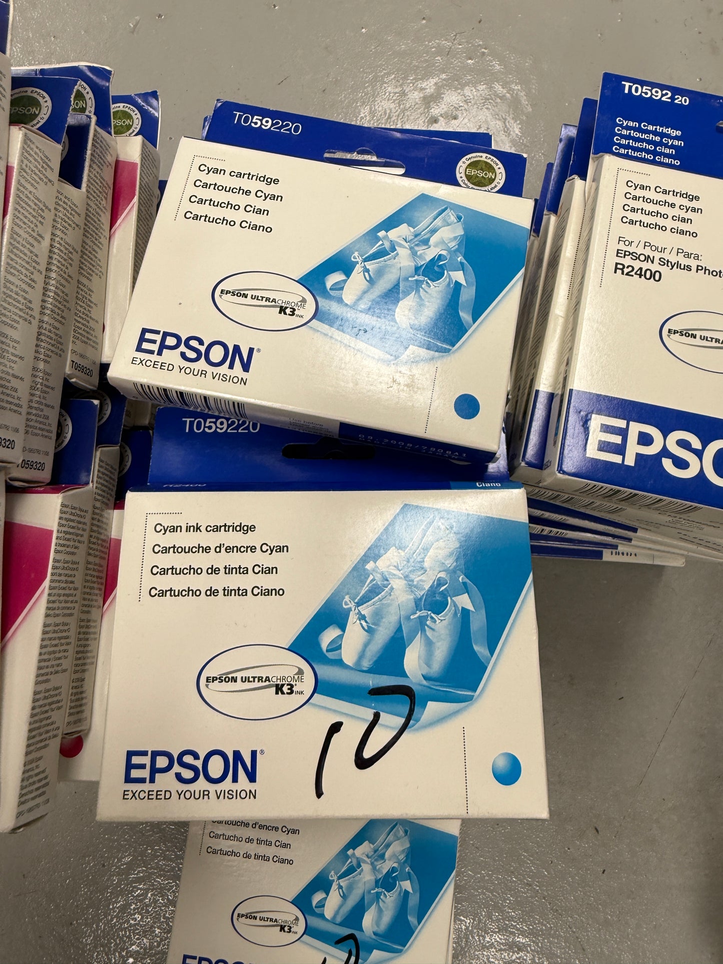Genuine Epson lot of 96 epson 59 ink cartridges T059 style photo R2400