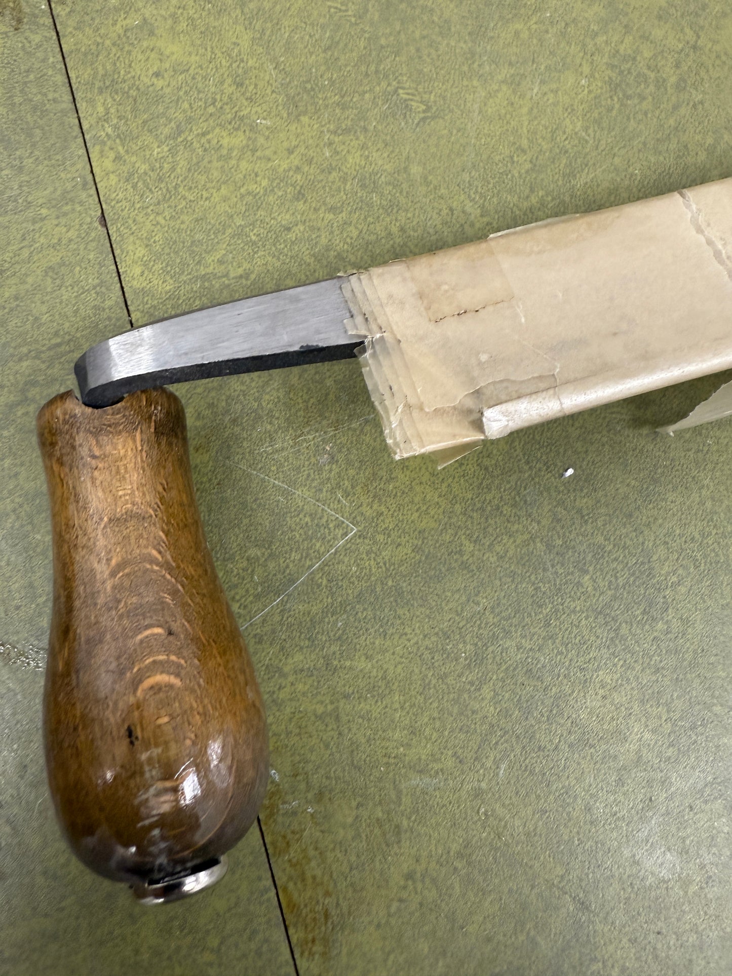 Vintage Hirsch Werkzeuge FWB 225mm draw knife, Wood Handles Tool