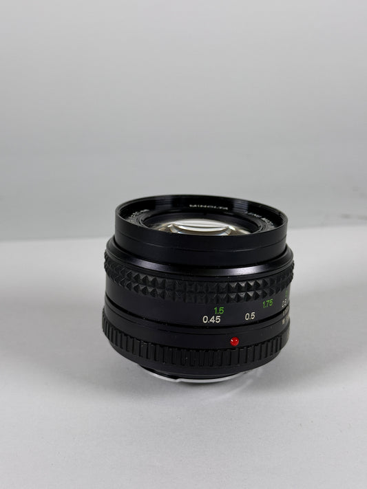Minolta MD Rokkor-X 50mm f1.4 manual focus lens