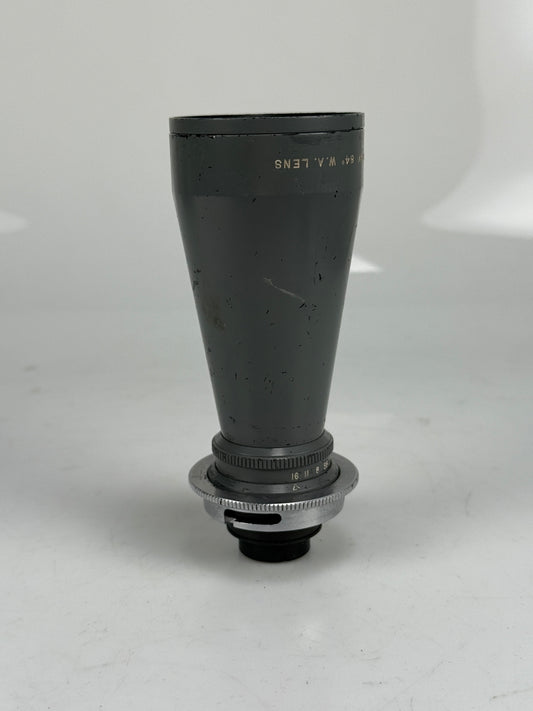 Military Gray Wollensak Fastax 5.3mm f1.5 Wide Angle lens