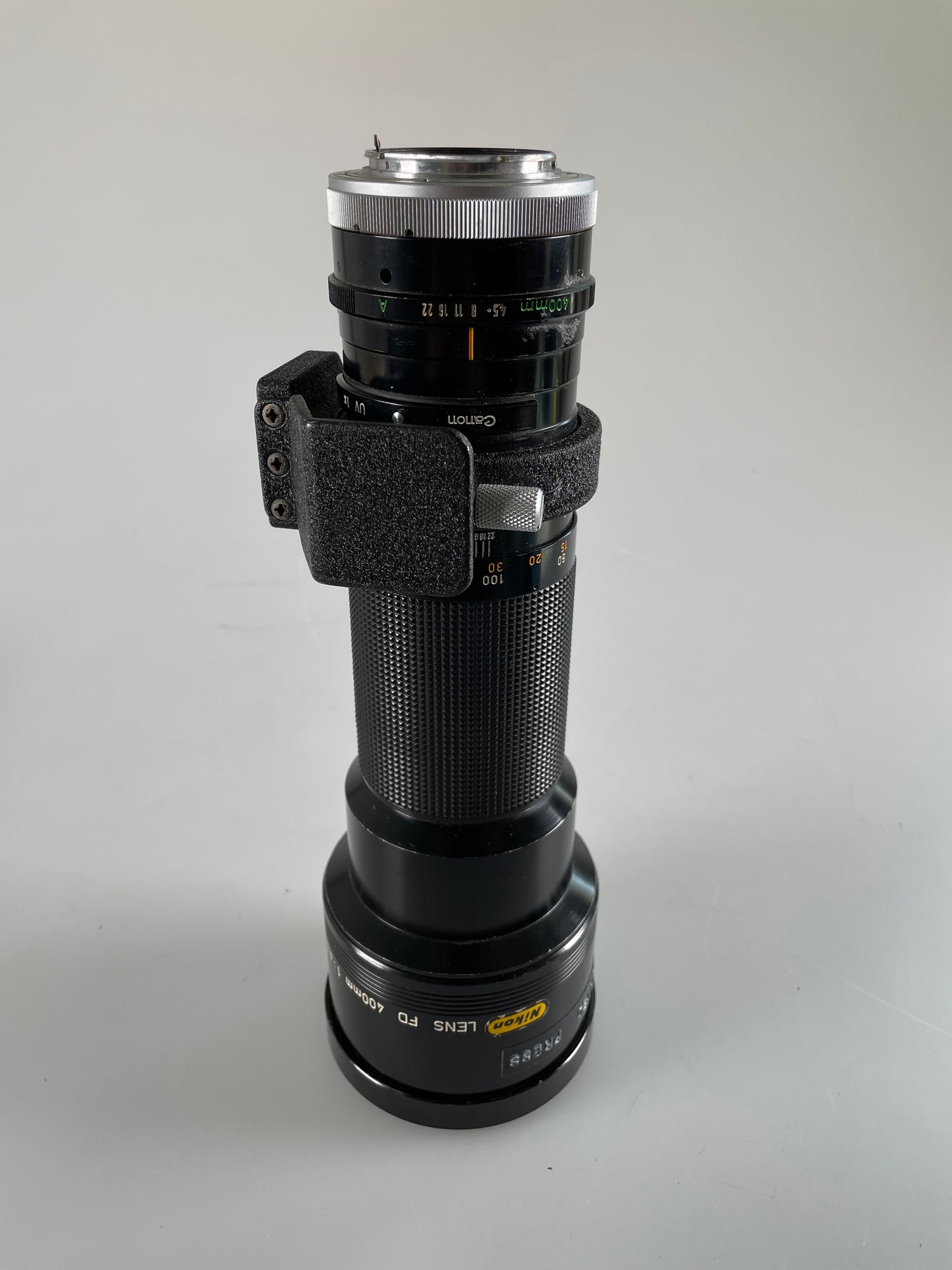 Canon 400mm F4.5 SSC converted to Nikon F mount