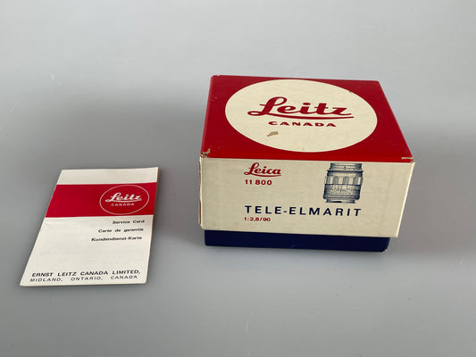 Leica Box for Leica 90mm Tele-Elmarit f2.8 Lens Leica 11800 Box