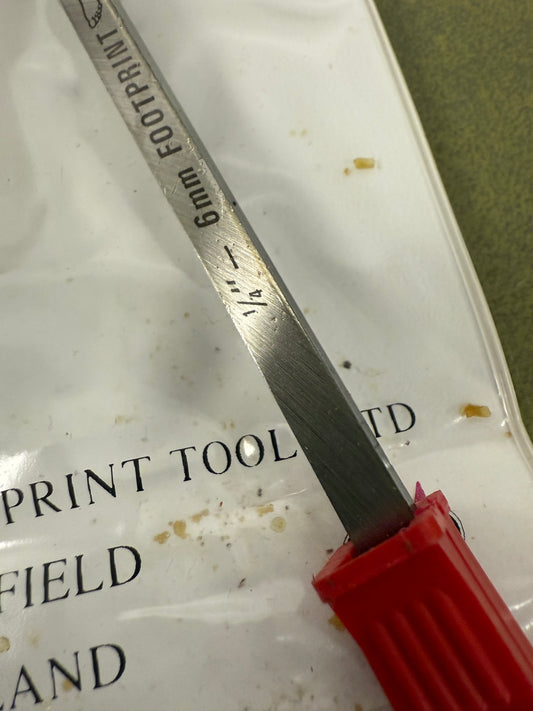 Vintage Footprint 545 sheffield 1/4'' 6mm Spoon Bit Wood Carving Chisel Tool