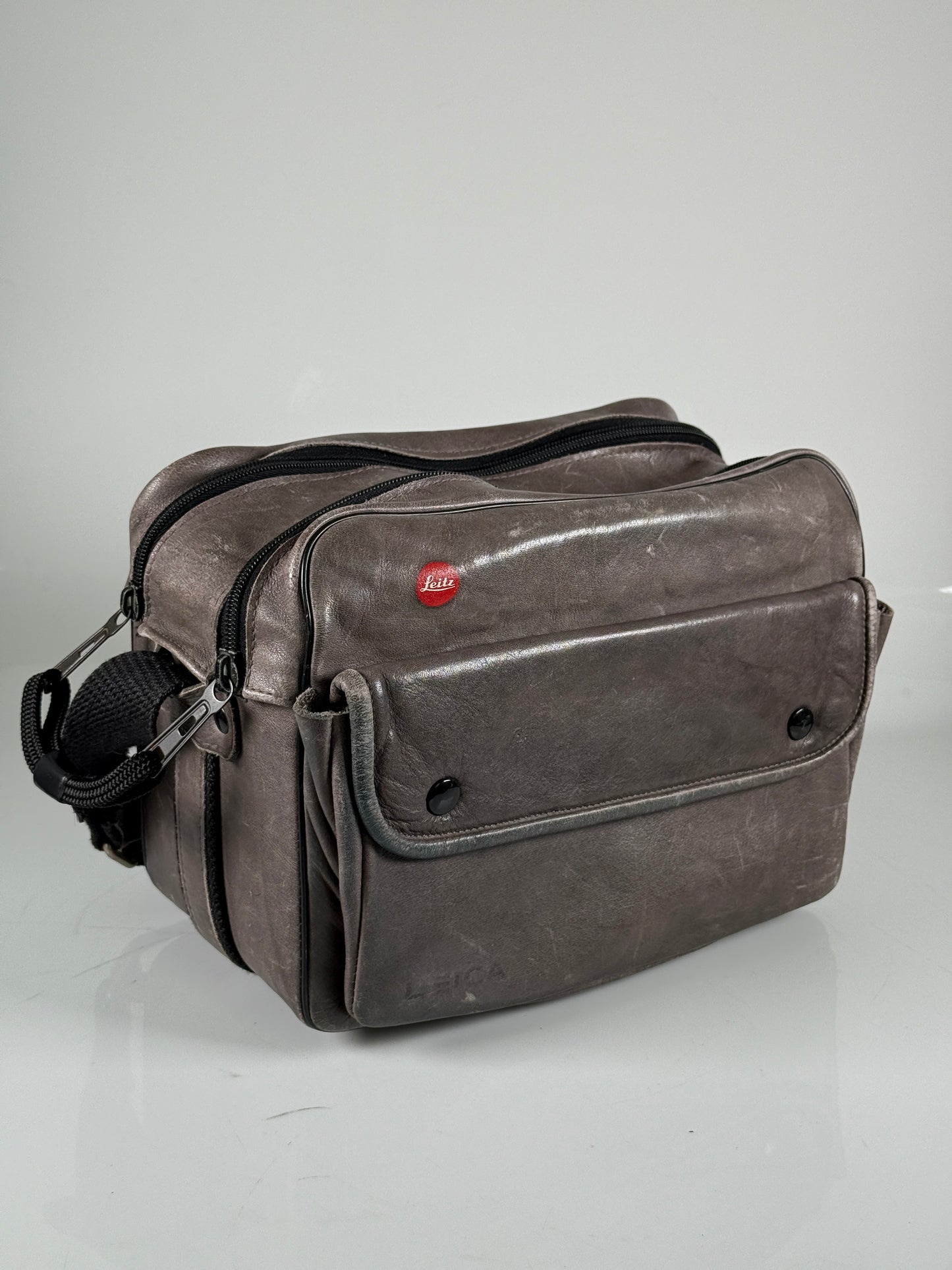 Leica leather combination case bag gray leather