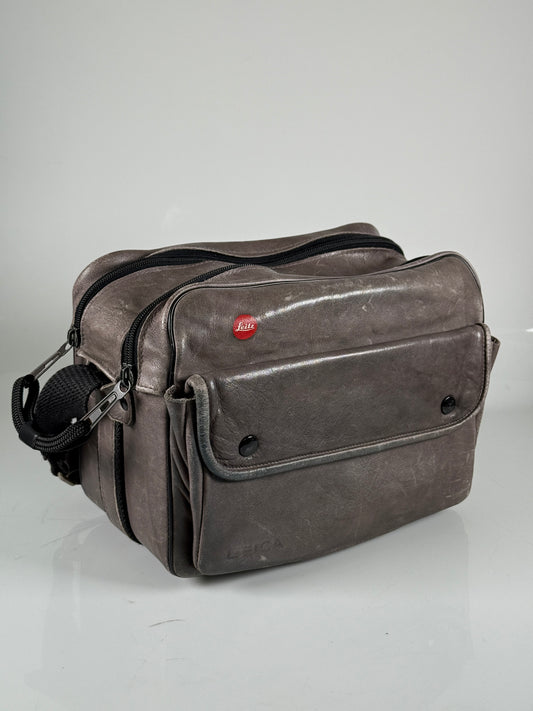 Leica leather combination case bag gray leather