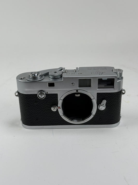 Leica M2 button rewind Chrome 35mm rangefinder film camera body YYE CLA