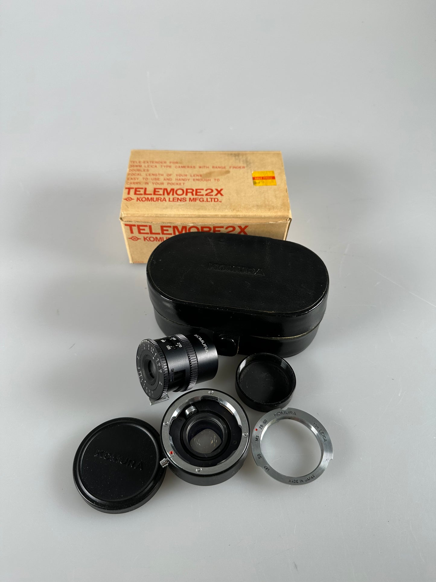 Komura Telemore extender 2X Set w/Viewfinder for Leica Screw or M - Adapter