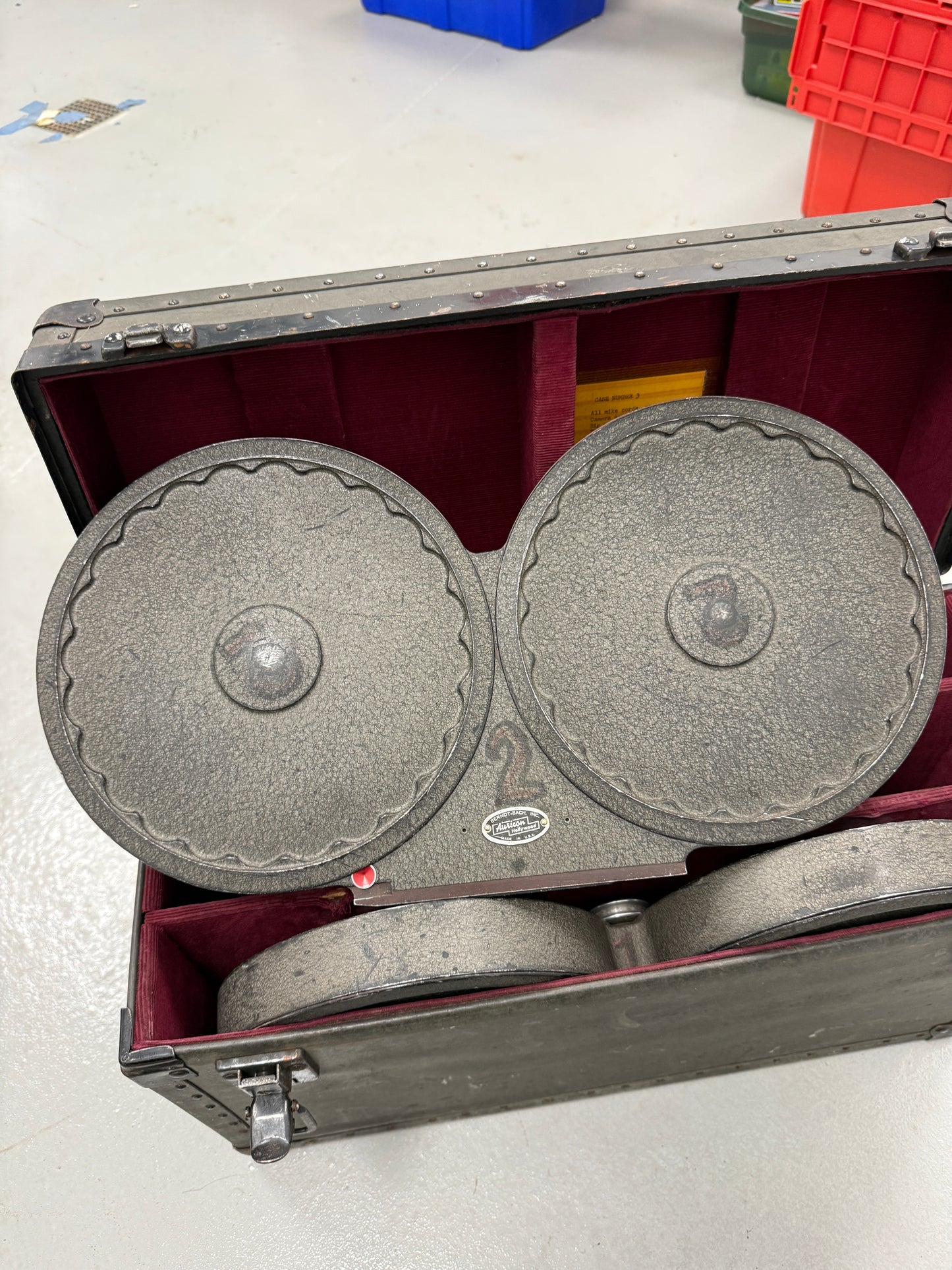 Bach Auricon Hollywood Berndt-Bach 16mm Film Cassette Magazine set of 3 with case