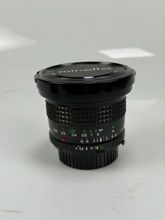 Rare Minolta New MD NMD 17mm F4 Ultra Wide Angle MF Lens