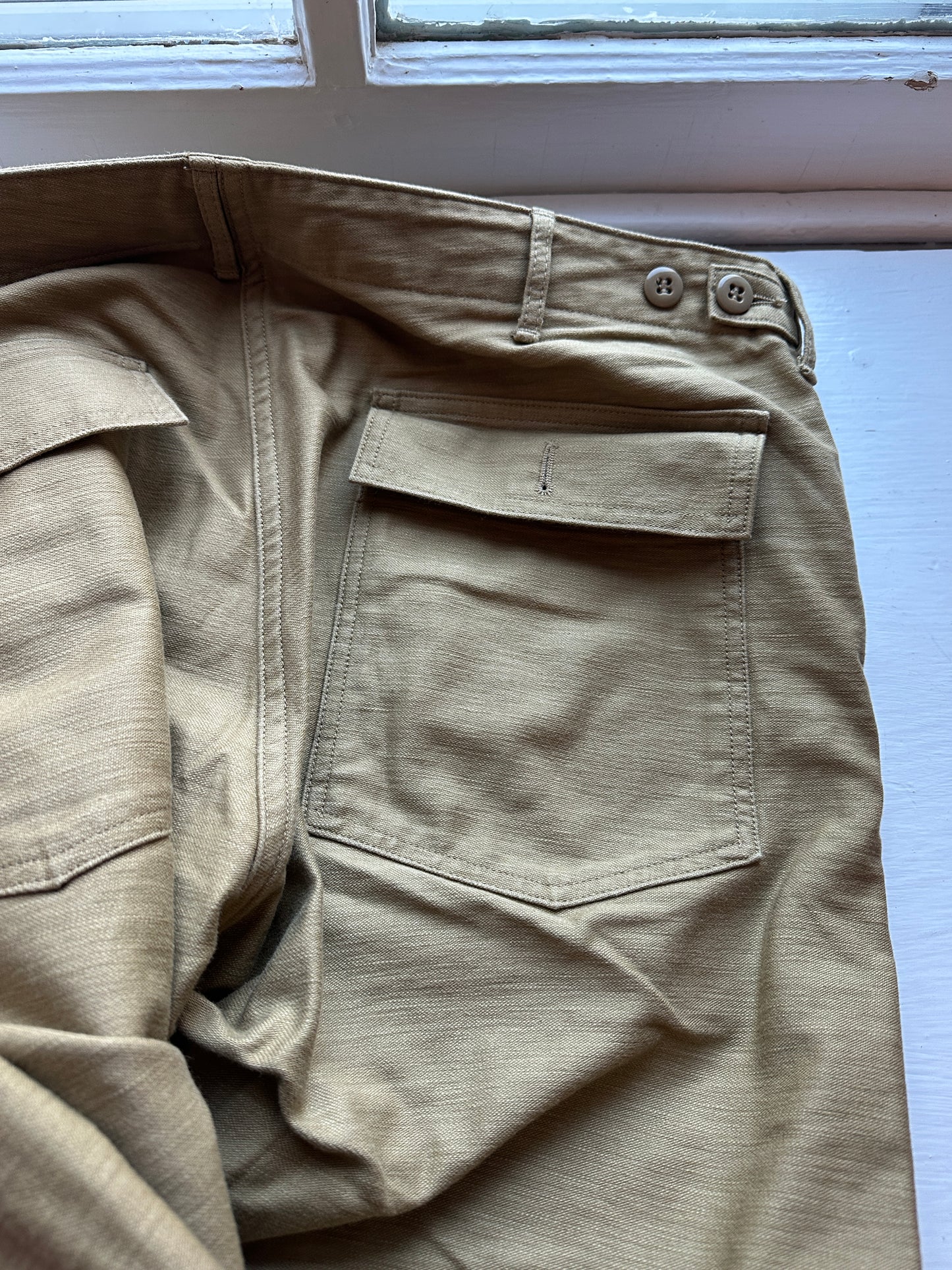 orSlow Fatigue Pants Size 2 / M Khaki Tan military