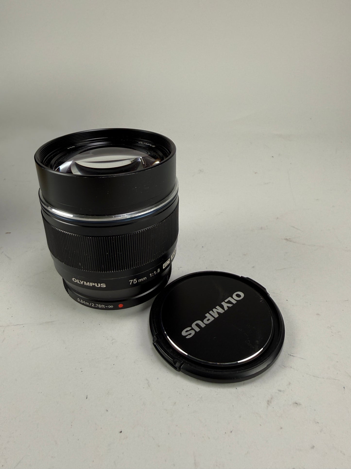 Olympus 75mm F1.8 M.Zuiko ED MSC black Autofocus Lens EP