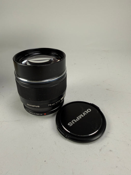 Olympus 75mm F1.8 M.Zuiko ED MSC black Autofocus Lens EP