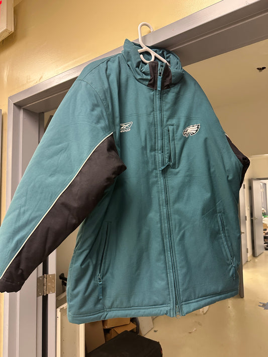 REEBOK On-Field Philadelphia EAGLES Jacket men L nfl football coat Heineken