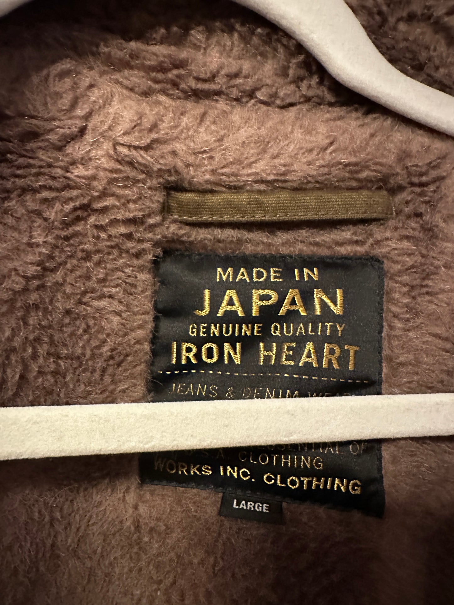 Iron Heart N1 Deck Jacket - Olive Green Whipcord - Alpaca - Size Large