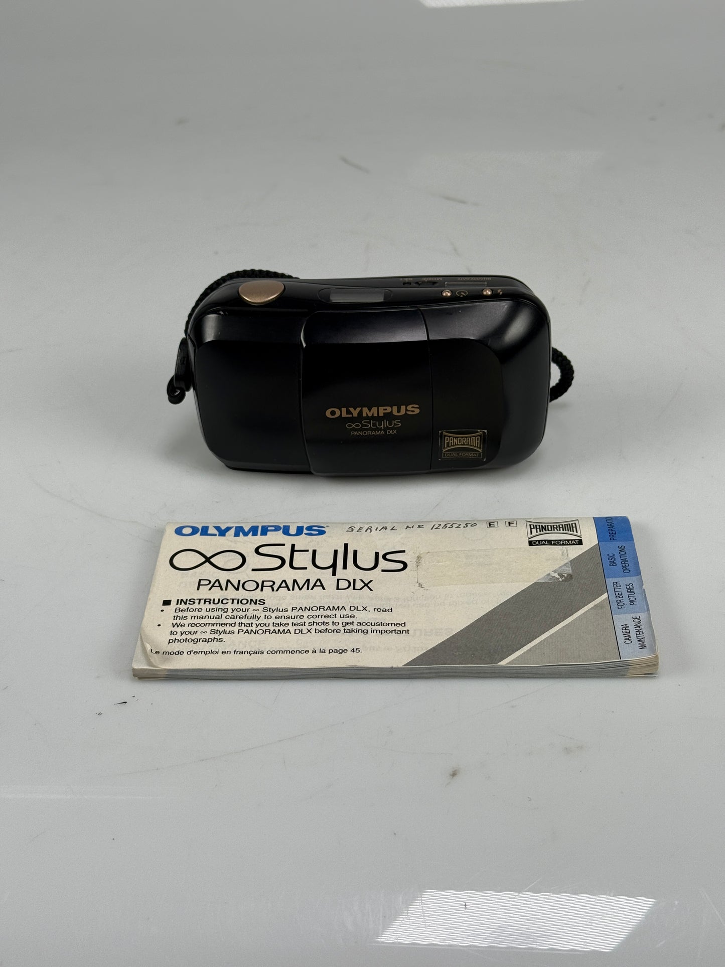Olympus Stylus Epic DLX Panoramic 35mm point and shoot p&s film camera 35mm f3.5 Black